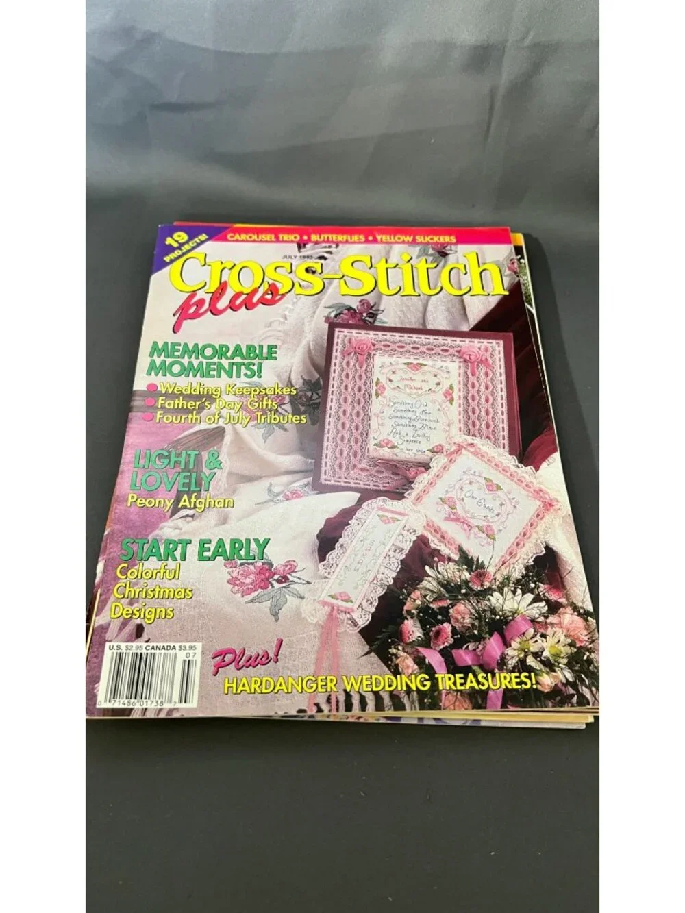 Vintage Cross-Stitch Plus Magazines Lot Of 5 Issues July 1992-1993